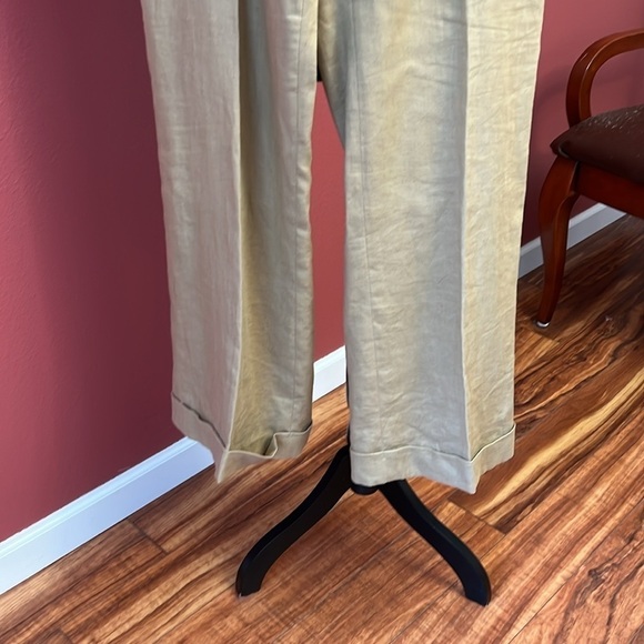 Lauren Ralph Lauren Linen Wide Leg Trouser Pants - Picture 4 of 8